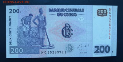 КОНГО 200 франков 2013.,, ДО 03.12. - P81128-120959(1)