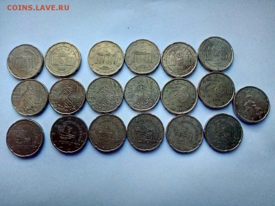 Евроценты Кипра и других стран - евро 20