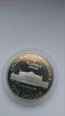 Монеты США 1 доллар 1993 год. Джеймс Мэдисон. Серебро - PHOTO_20170114_142118