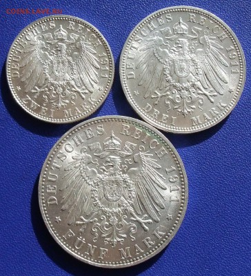 Бавария 2, 3, 5 марок 1911. - BAY-1911-.JPG