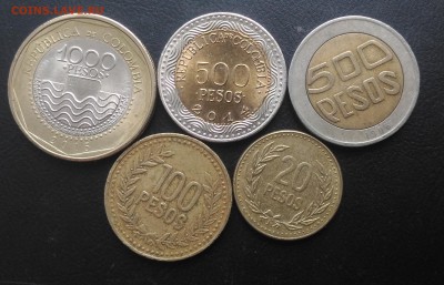 Колумбия 5 монет до 22.00 по мск 2.12.2018 - Колубия (2)