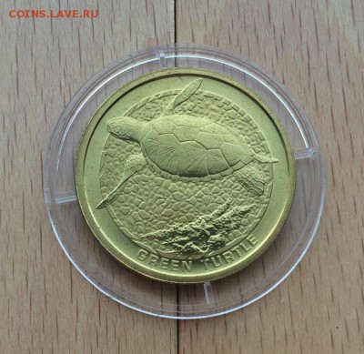 Австралия 1$ долларов 2008 Зелёная Черепаха Животные Фауна - avstralija_1_dollarov_2008_zelenaja_cherepakha_zhivotnye_fauna