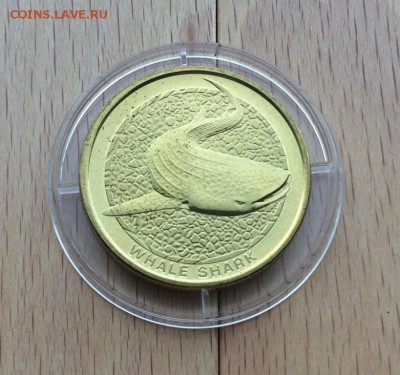 Австралия 1$ долларов 2008 Китовая Акула Животные Фауна - avstralija_1_dollarov_2008_kitovaja_akula_zhivotnye_fauna