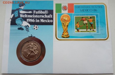 Куба 1 песо 1986 Чемпионат мира по футболу 1986 Мексика - kuba_1_peso_1986_chempionat_mira_po_futbolu_1986_meksika