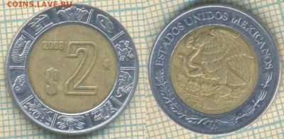Мексика 2 песо 2008 г. , до 05.12.2018 г. 22.00 по Москве - Мексика 2 песо 2008   4663