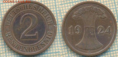 Германия 2 рентенпфеннига 1924А г, до 06.12.2018 г. 22.00 по - Германия 2 рентенпф 1924  4693