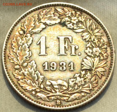 Швейцария 1 франк 1931. 04. 12. 2018. в 22 - 00. - DSC_0990
