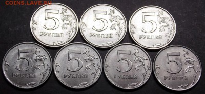 5руб 2015 ММДшт.5.311-7штук и 5 руб 2017ММД шт.5.312-2 штуки - 74r