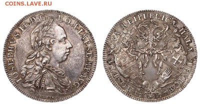 Германия. Швебиш-Халль. Иосиф II. Талер 1777 года. - тт