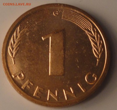 С 1 рубля UNC 1 пфеннинг 1995 г., ФРГ, до 22:00 8.12.2018 г. - ФРГ 1 пфеннинг 1995-1.JPG