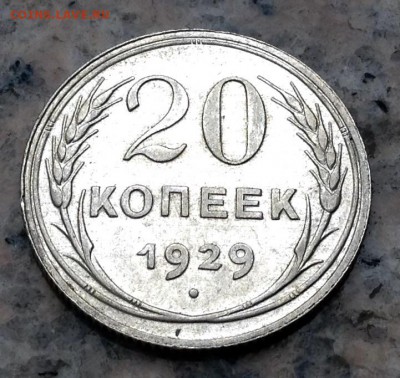20 копеек 1929 года Перепутка Буквы  С в СССР  округлой форм - image