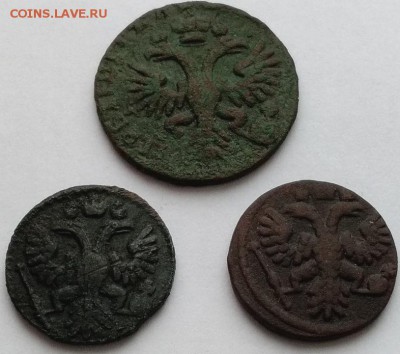 Денга 1731(перечекан),две полушки 1735 - CM181204-144257002