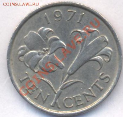 Бермудские о-ва 10 центов 1971 г. До 28.05.11 г. 20-00 МСК. - Бермуда.1