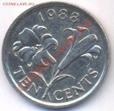 Бермудские о-ва 10 центов 1988 г. До 28.05.11 г. 20-00 МСК. - Бермуда.3
