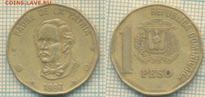 Доминикана 1 песо 1997 г., до 11.12.2018 г. 22.00 по Москве - Доминикана 1 песо 1997  3626