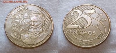 БРАЗИЛИЯ 25 сентаво 2003 до 11 декабря 22-00 мск - БРАЗИЛИЯ 25 сентаво 2003 20181205_1129