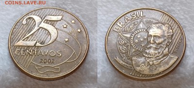 БРАЗИЛИЯ 25 сентаво 2002 до 11 декабря 22-00 мск - БРАЗИЛИЯ 25 сентаво 2002 20181205_1130