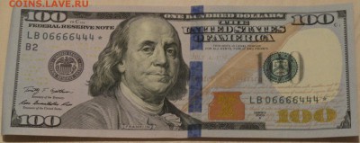 США 100 долларов 2009 06666444* замещенка - США 100 долларов 2009 06666444 замещенка