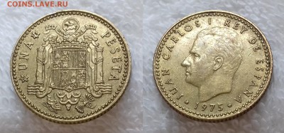 ИСПАНИЯ 1 песета 1975 (78) до 11 декабря 22-00 мск - ИСПАНИЯ 1 песета 1975 (78) 20181205_1142