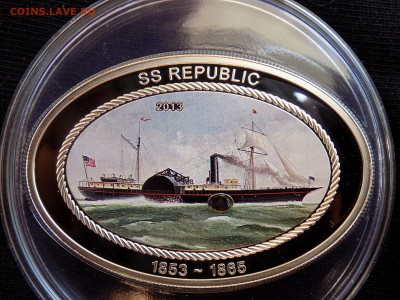 о.Кука 5 долларов 2013 года Пароход Republic Цветная - DSCN2800.JPG