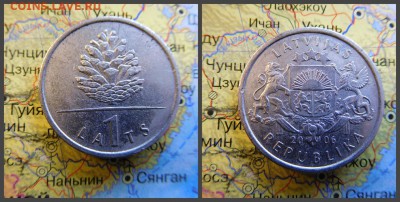 Латвия 1 лат, 2006 Шишка - 15