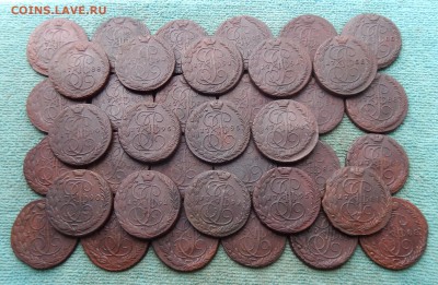 38 большекрылых пятаков Екатерины , 1788-1795 ЕМ, цена фикс - 38bk-1