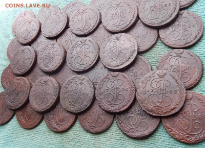 38 большекрылых пятаков Екатерины , 1788-1795 ЕМ, цена фикс - 38bk-1-2