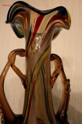 Ваза разноцветное гутное стекло, крупная - SAM_4582.JPG