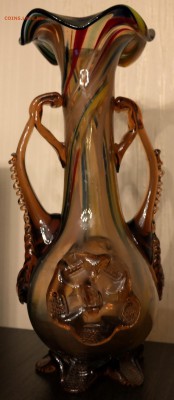 Ваза разноцветное гутное стекло, крупная - SAM_4584.JPG