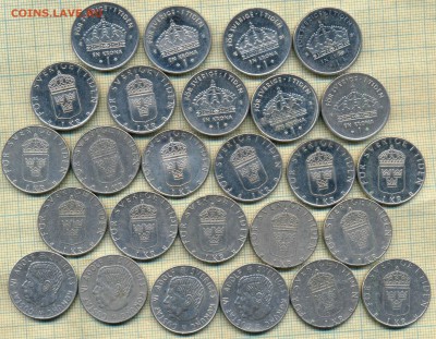 Швеция 1 крона 1969-2008 гг. , погодовка, фикс - погодовка Швеция1