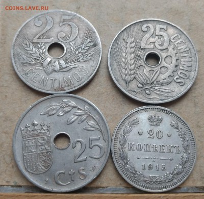 Испания 25 сентимо 1927, 1934, 1937 ФИКС до 22.00 09.12 - IMG_20181209_130449993~2