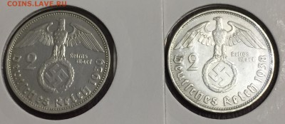 2 марки(Гинденбург),2шт.1938-39г.,12.12.18г.22:10 мск - DA39E232-0FA3-42D2-8BCE-35A8BF9CCE57
