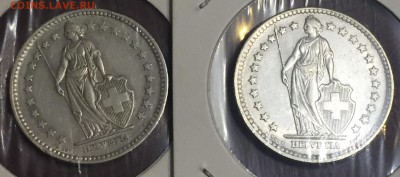 2 франка,Швейцария,2шт.1958-63г.,до 12.12.18г. 22:10 мск - 322CDDCC-C785-4231-BFF8-F70BE031ADA6
