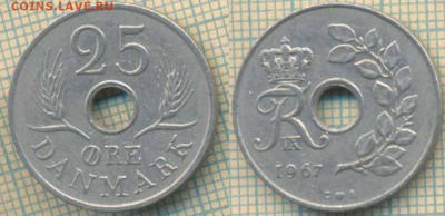 Дания 25 эре 1967 г., до 15.12.2018 г. 22.00 по Москве - Дания 25 эре 1967  4735