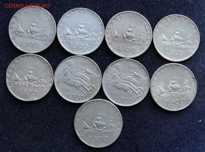 Лот - 500 лир Италия 1958(4шт), 1959(3шт), 1961(2шт), 9шт. - DSC_0600.JPG