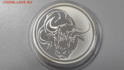 3р 2008г Бык -пруф серебро Ag925, до 14.12 - Y БЫК-1