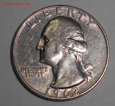 США Квотер Либерти 1962 г. D  до 13.12.2018 22-00 мск - QuatLib1962d-1.JPG