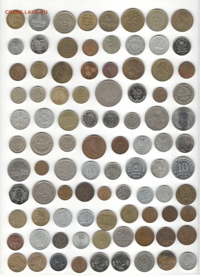 Иностранные монеты, 200 разных. Фиксированные цены. - Подборка иностранных, скан Б, сторона 1