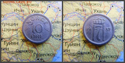 Норвегия 10 эре, 1957 - 8