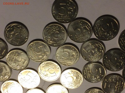 Юбилейные 5р мешковые с номинала 44 шт до 15.12 - image