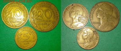 Франция - 5, 10 и 20 сантимов до 16.12 - франция 5 10 20 сантимов