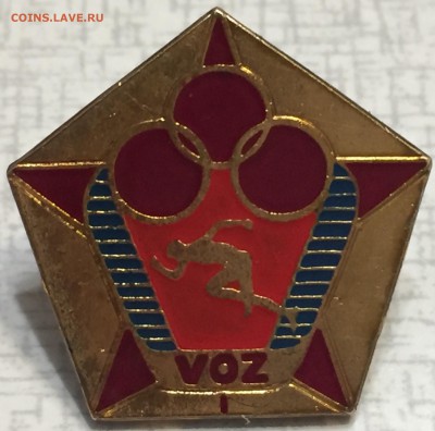 Спортивный знак VOZ,тяж.мет.,закрутка до 15.12.18г. - CEA609EC-DF0B-40C9-A214-FD4FB67DDB0F