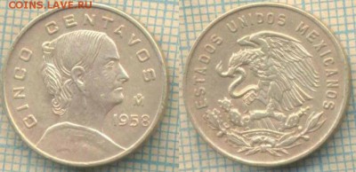 Мексика 5 сентаво 1958 г., до 17.12.2018 г. 22.00 по Москве - Мексика 5 сентаво 1958  4754