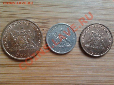 Тринидад и Тобаго,подборка из 3 монет,до 03.06.2011 22-00мск - Тринидад и Тобаго.