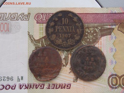 10пенни 1907г.,деньга 1731,41г. 16.12.2018. - 10пени