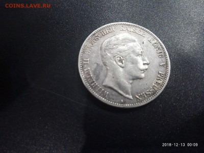 5 марок 1907 ГЕРМАНИЯ ПРУССИЯ до 13.12 в 22.00 - P81213-000955