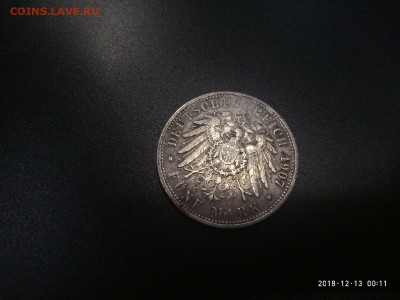 5 марок 1907 ГЕРМАНИЯ ПРУССИЯ до 13.12 в 22.00 - P81213-001138