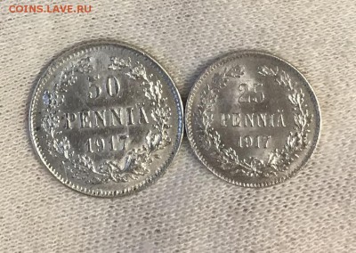 25 пенни и 50 пенни 1917 г До 17.12.2018 22.00 по МСК - F9BA49AB-C341-4B5A-9AE9-F65617781C01