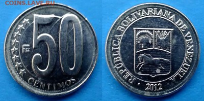 Венесуэла - 50 сентимо 2012 года до 18.12 - венесуэла 50 сентимо 2012 года