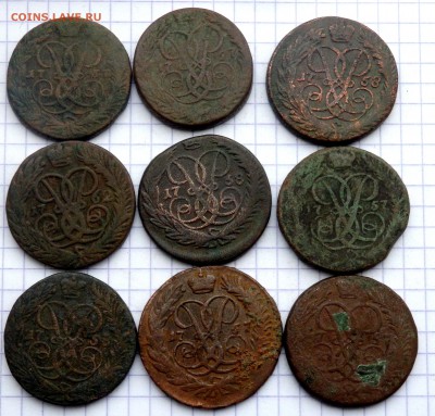 2 копейки 1757,1758,1762 года 9 шт. до 16.12.2018 22-00 - PC130642.JPG